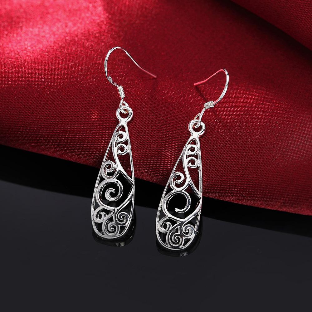 Retro Women 925 Sterling Silver Earrings Girl Wedding Party Gifts Professional Fashion Classic Jewelry Nice