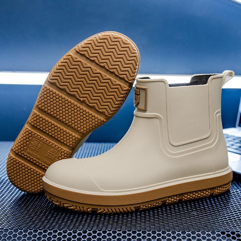 Kurze Gummistiefel PVC Wasserdicht Wasserschuhe Outdoor Abriebfeste Regenstiefel