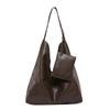 Classic Chic Two Piece Handbag Set For Women Stylish Commuter Shoulder Bag In Black And Brown