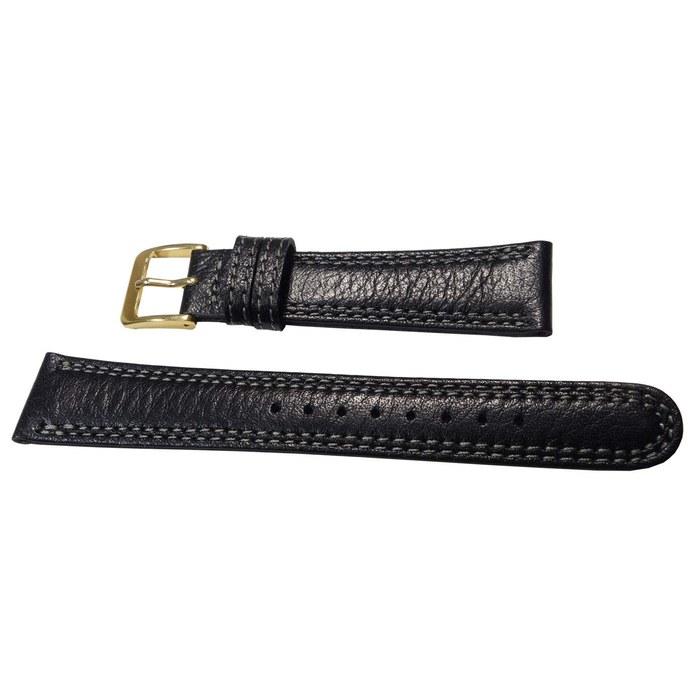 [Seiko] Watch Band 18mm DED7 Cowhide Smooth Black Men s Watch Belt