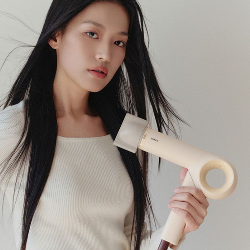 UNIX Высокоскоростной фен Diofold Free Volt в стиле BLDC (Кремово-бежевый) UN-A9300B single type