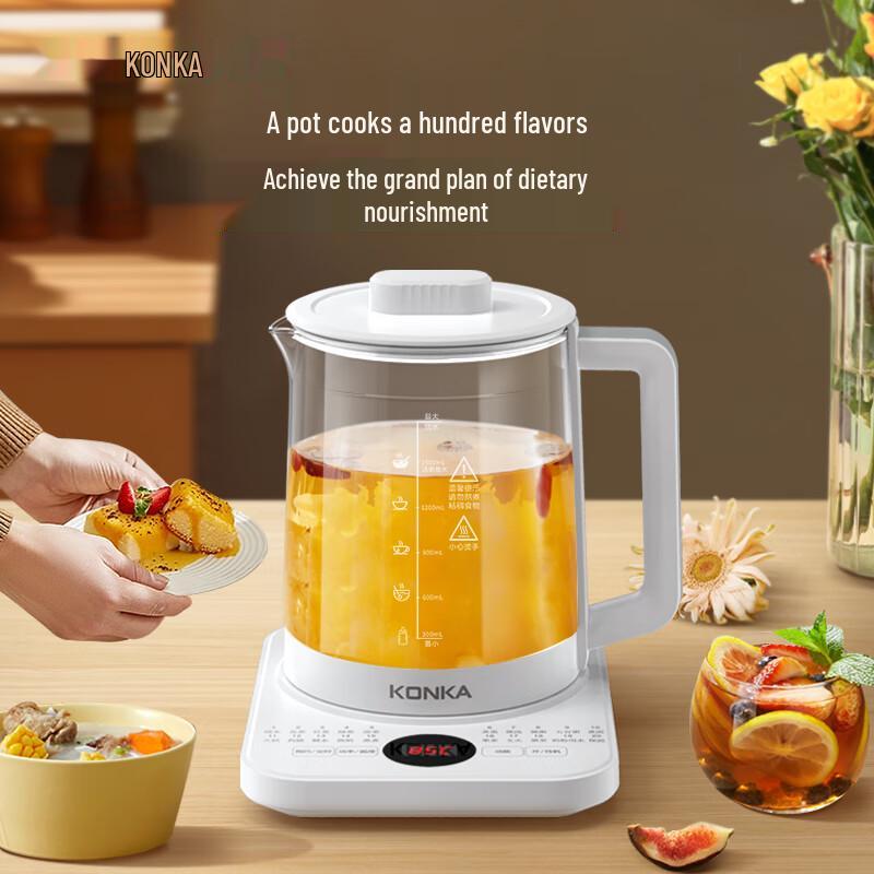 Konka 1.8L Multi-functional Glass Health Kettle CN plug (adapter included)