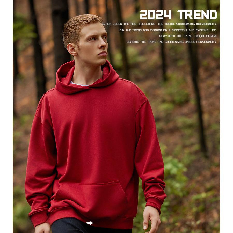 Herrenmode Marke 450G Terry Hoodie - Jugendliche lockere Passform, Herbst/Winter 2024 Kollektion