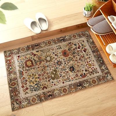 1 Piece of Modern Bohemian Printed Floor Mat with 100% Polyester Anti Slip Interior Rug Vintage Home Decoration Felt Carpet