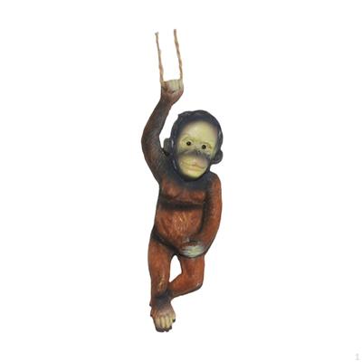 Estatueta de macaco pendurado, estátua animal, decoração de natal, estátua decorativa para