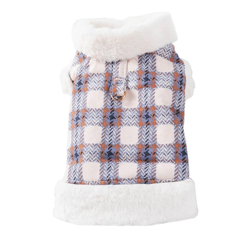 

Теплая куртка для собак с D-образным кольцом, утолщенная одежда для собак мелких и средних пород, одежда для чихуахуа, йоркширского терьера, аксессуары для собак S синий