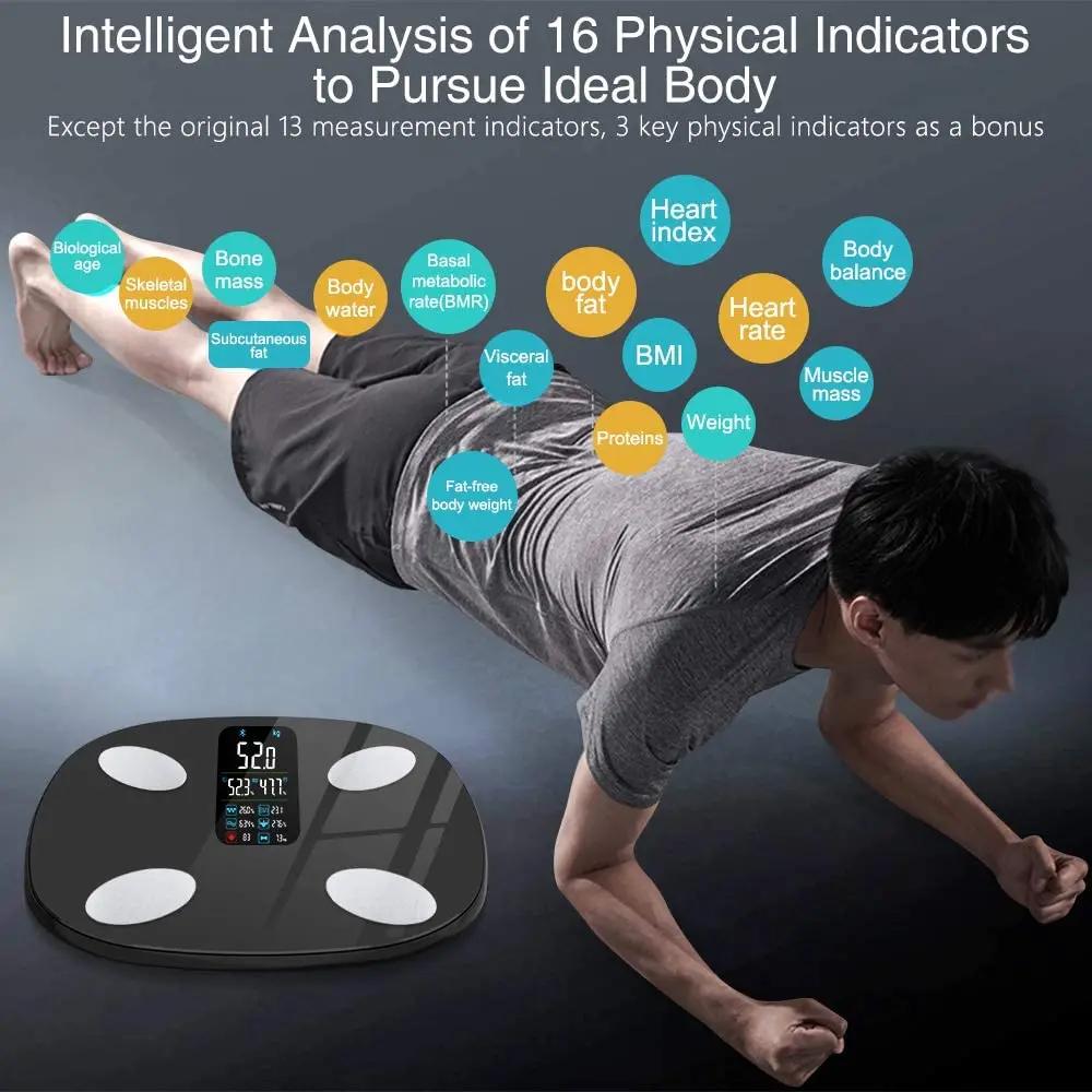 INSMART Smart Scales Body Weight Scale Balance with Screen Digital Scale for Body Weight Bmi Body Fat Bathroom Scales Bluetooth