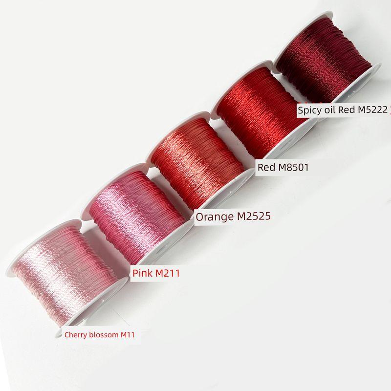

9-Strand 0.5mm Morandi Color Handmade Braided Rope Red Rope Self-Woven Dragon Scale Carrying Strap DIY Material Bracelet Braid Rope Red 5(0.5mm/approx. 45 m)