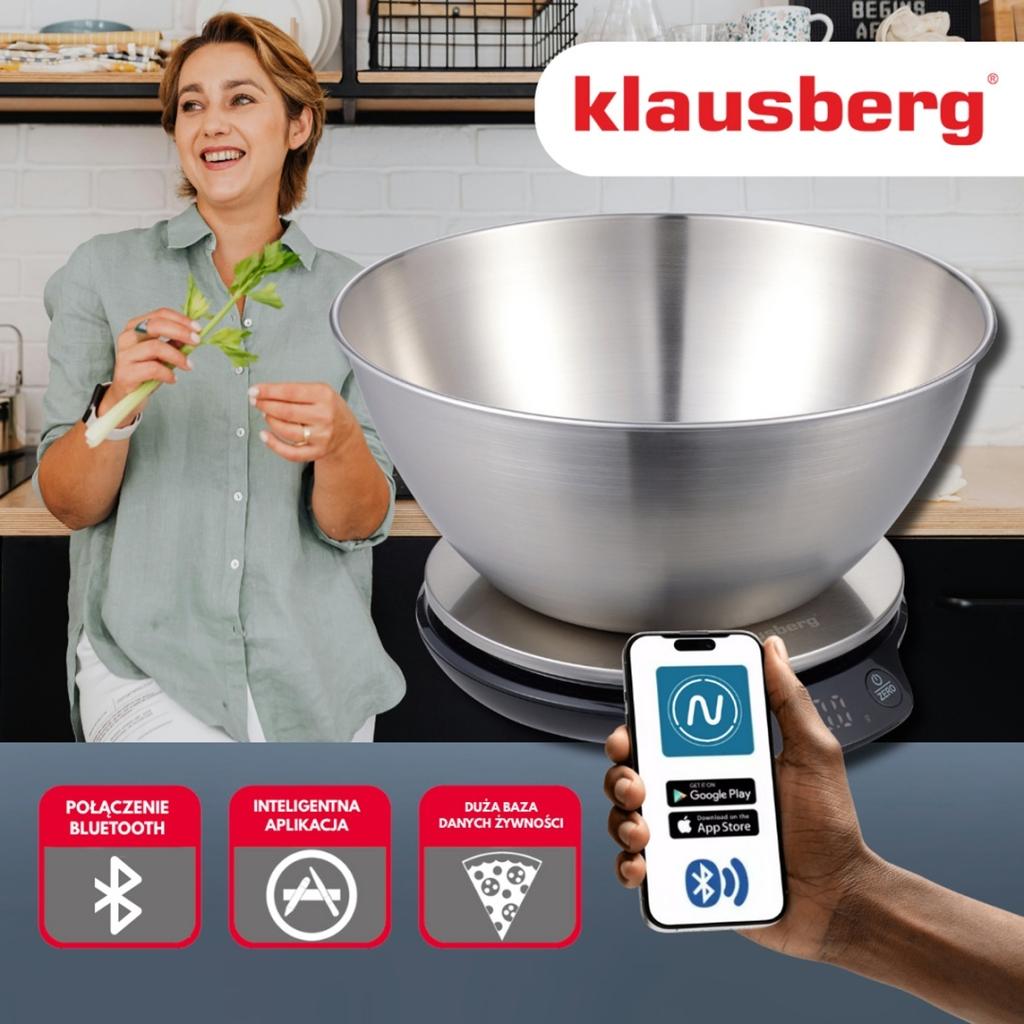 ELECTRONIC KITCHEN SCALE 5kg/1.8l KLAUSBERG KB-7939 Bluetooth