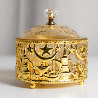 Snackschotel Ramadan Decoratie Voedselschalen Eid Mubarak Dessert Opslag Metalen Doos Ornament Moslim Festival Huisfeest Benodigdheden