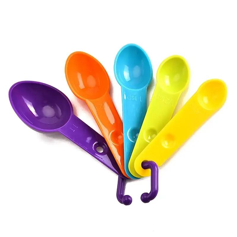 4Pcs/Set Plastic Measuring Spoon Set Scale Plastic Measure Cup Baking Measuring Tool Accessories Kitchen Tools