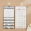 Foldable Women Jewelry Organizer Non-woven Hanging Storage Bag Ring Display Holder  Wall Mounted