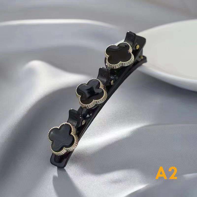 Sparkling Crystal Stone Braided Hair Clips Double Bangs Braided Barrettes Hairpins Women Girls Headwear Hair Styling Accessories