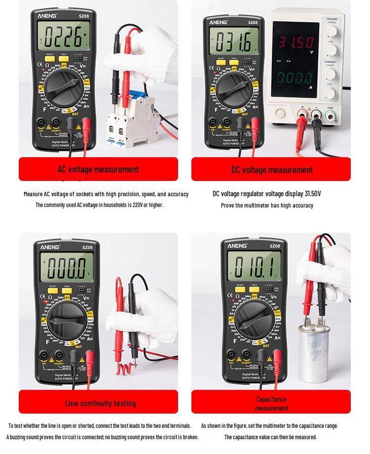 ANENG SZ08 Precision Digital Multimeter for Electrician Maintenance