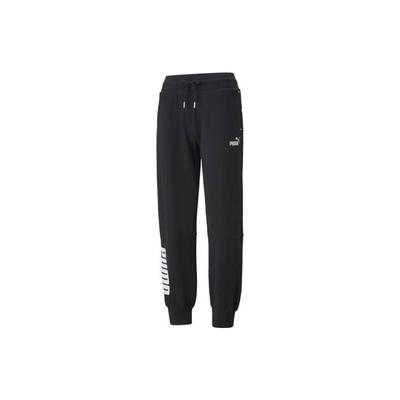 Logo Print Mid Waist Loose Fit Sweatpants Damen Unterteile Schwarz 670958-01