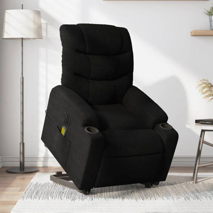 VidaXL Fauteuil Inclinable de Massage Électrique, Chaise de Relaxation avec Dossier et Repose-pied Réglables, Siège de Salon 3206674