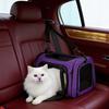 Bolsa de Transporte para Gatos de Lado Macio Dobrável Bolsa de Viagem para Animais de Estimação Bolsa de Transporte para Filhotes com Malha e Alça de Ombro para Gatos Cães Pequenos