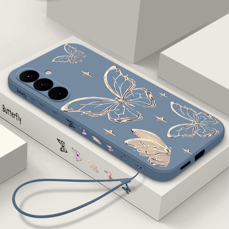 Colorful Butterfly Print Case For Samsung Galaxy S26 S25 Ultra S24 S23 S22 Plus S21 FE A15 A16 A17 A35 A36 A54 A55 A56 5G Soft Cover