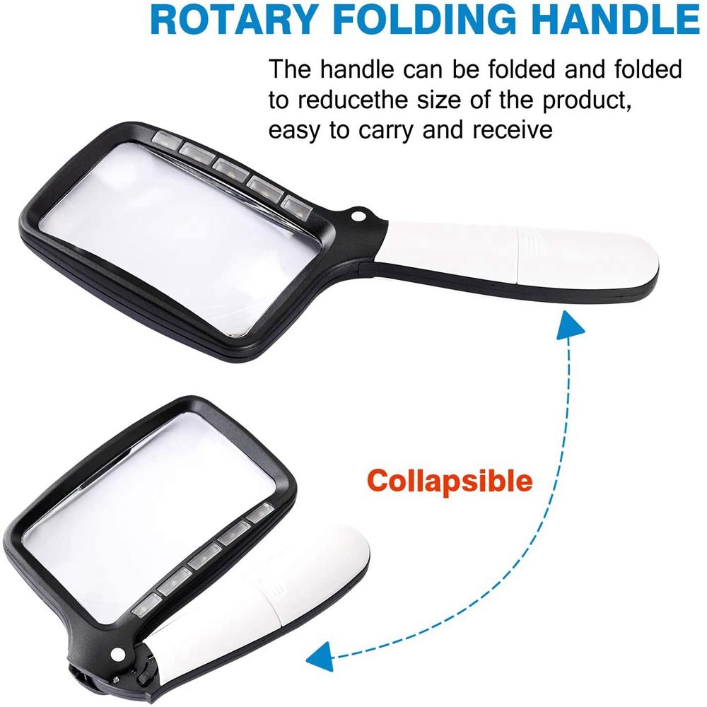 5 Led Lights for Reading Low Vision Sewing LED Loupe Magnifying Glass Magnifier Optical Instrument