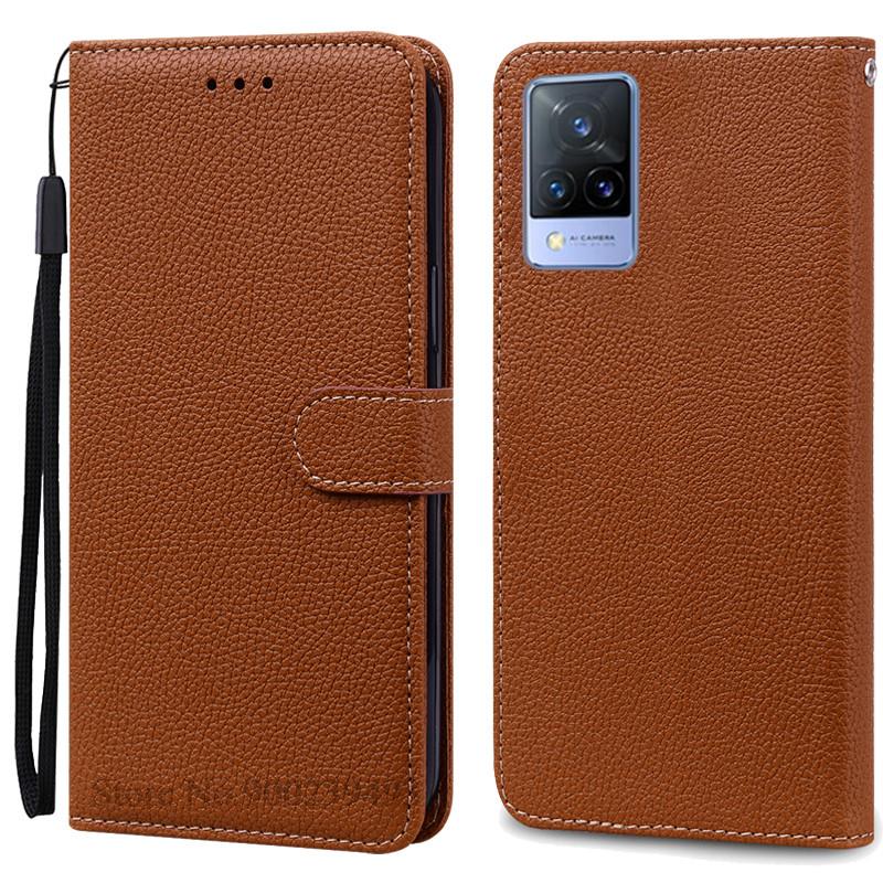 Pro Vivo V21 Pouzdro Silikonové Peněženkové Vyklápěcí Pouzdro na Telefon pro Vivo V2050 V2066 V2108 VivoV21 Kožené Pouzdro Coque pro Vivo V21 5G Fundas