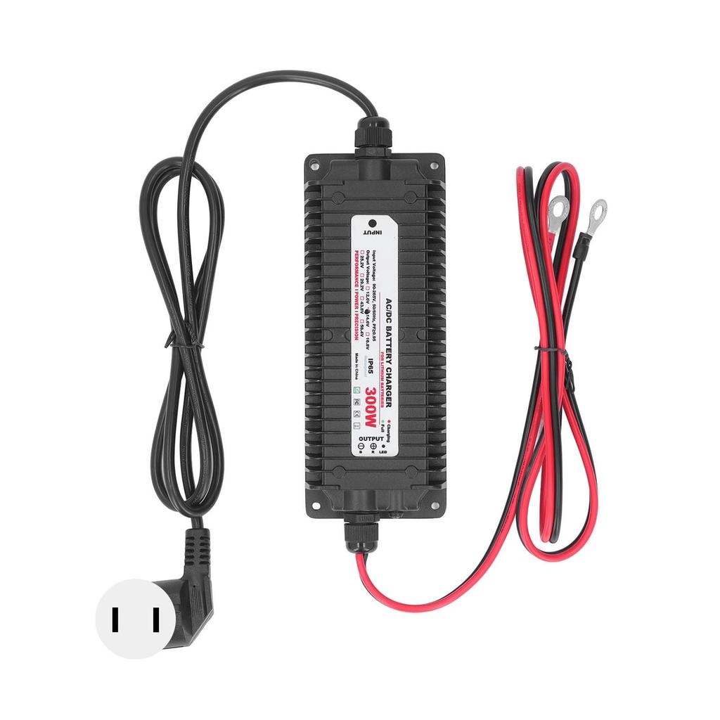 12V 14.6V 20A AC DC Waterproof Lithium Battery Charger Aluminum Alloy Battery Charger for Lifepo4 Input