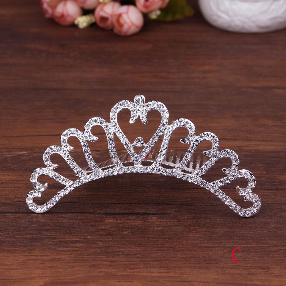 Tiara Hair Comb Sweet Shiny Headwear Wedding  Jewelry Fashion Accessories Hair  Styling Accessories