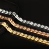 Mens Minimalist Geometric Titanium Steel Bracelet With CZ Stones Adjustable 18K Gold Vacuum Plated Business Gift