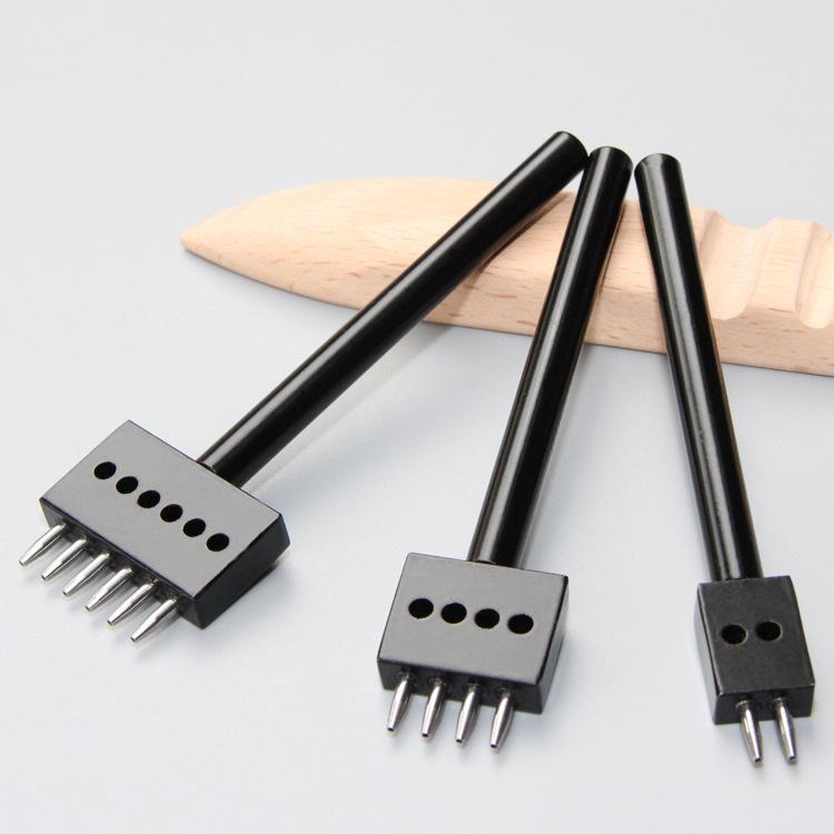 Black Leather DIY Round Hole Punching Tool Set
