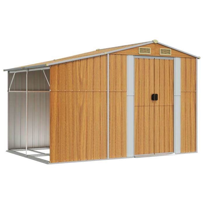 VidaXL Abri de Jardin, Cabane à Outils avec Poignées, Remise à Outils avec Toit Inclinable, Abri de Rangement, Marron Clair 3188298