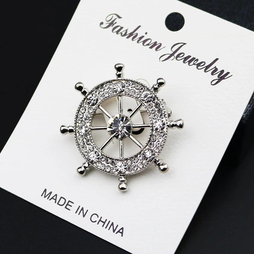 i-Remiel British Style Fashion Retro Brooch Pin for Men Hawk Wing Crown Rudder Elk Owl Leaf Badge Suit Shirt Collar Accessories