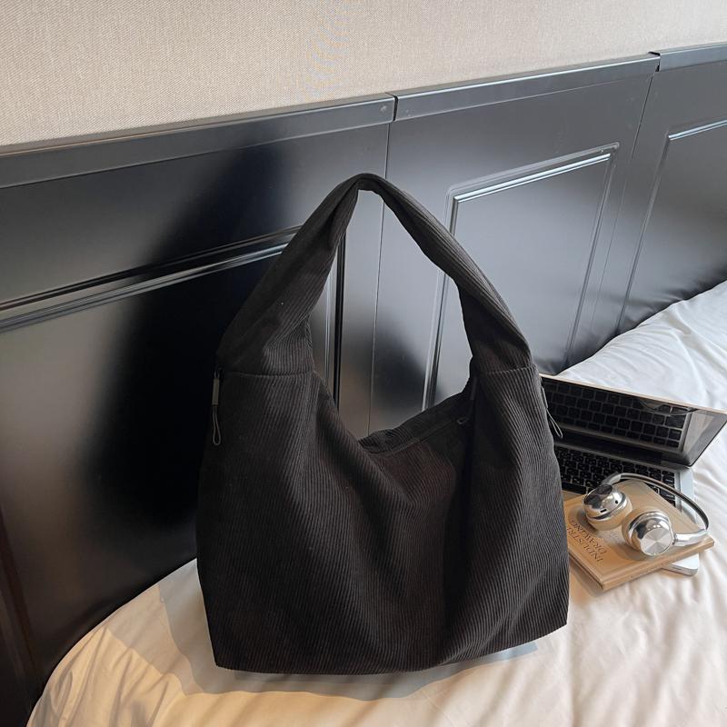 Corduroy Underarm Bag Women Commuter Shoulder Bag Tote Bag