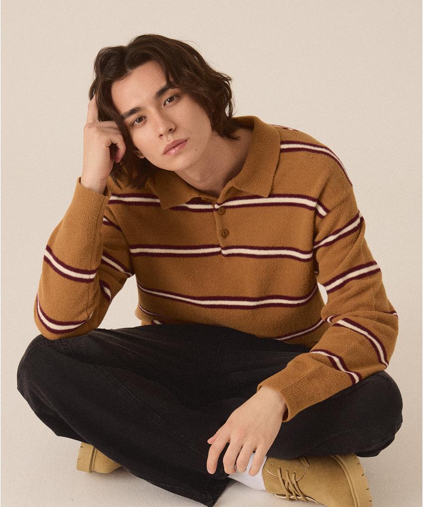 CUTZ Hairy Striped Collar Knit - 2 Colors