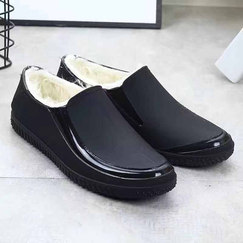 Fashionable Men's Spring And Autumn Rain Shoes, Casual, Lightweight, Waterproof And Non Slip, Kitchen Car Wash Work Rubber Shoes