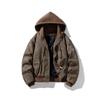 Versatile Men's Retro Two-Piece Look Hooded Jacket - Trendy Casual Autumn Winter Fashion Outerwear