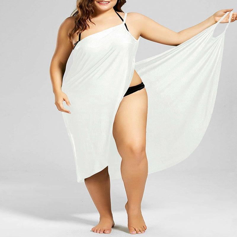 Scarf Women Swimwear Beach Cover Up Wrap Sarong Sling Skirt Maxi Dress Plus Size Dresses