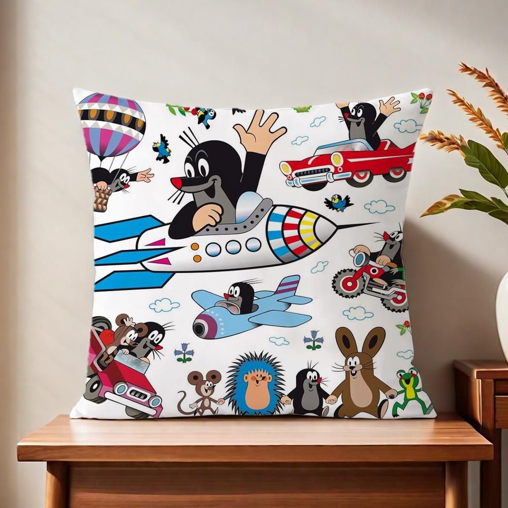cartoon mMole cushion cover For Pillow kKrtecek Printing Sofa Decoration Home Car Room Coffee Shop Office Nordic Simplicity