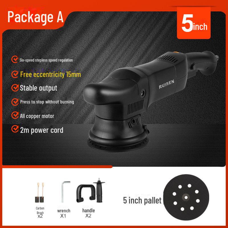 

Настраиваемая двухдорожечная эксцентриковая полировальная машина DA для салона автомобиля - 220 В, инструмент для нанесения воска и вибрации