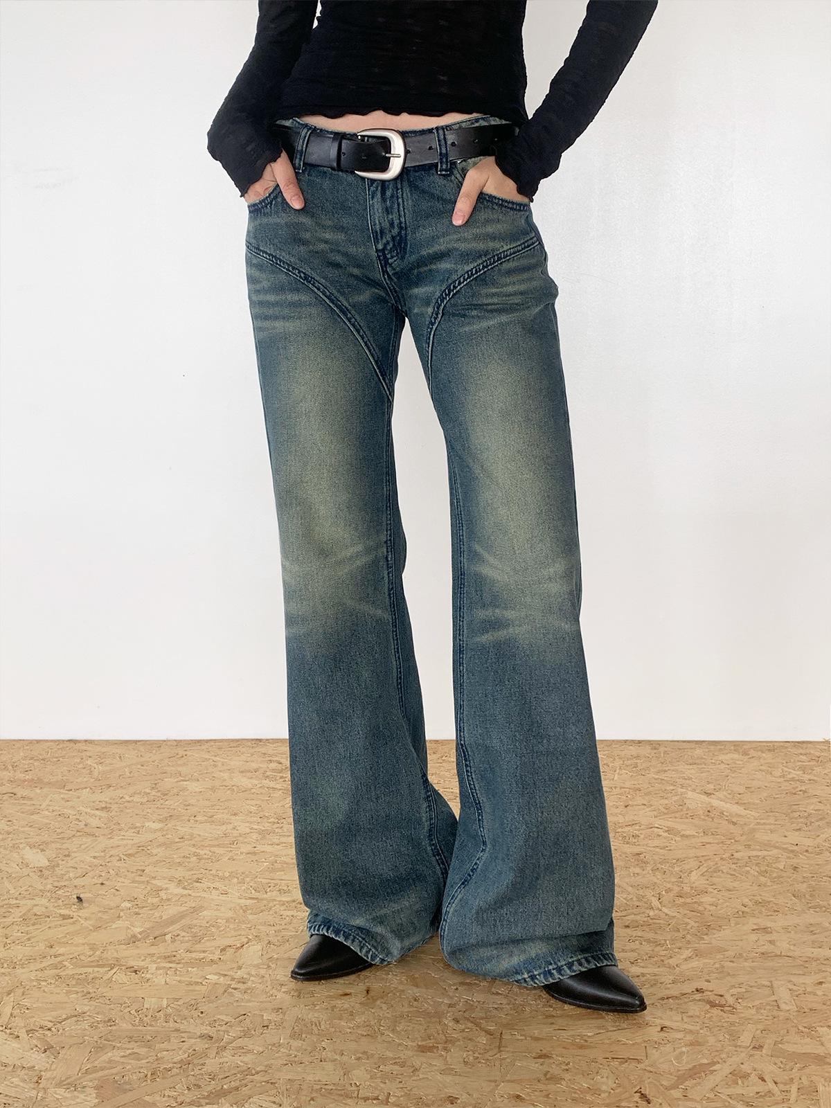 

Винтажные расклешенные джинсы с низкой посадкой Dorothy S синий