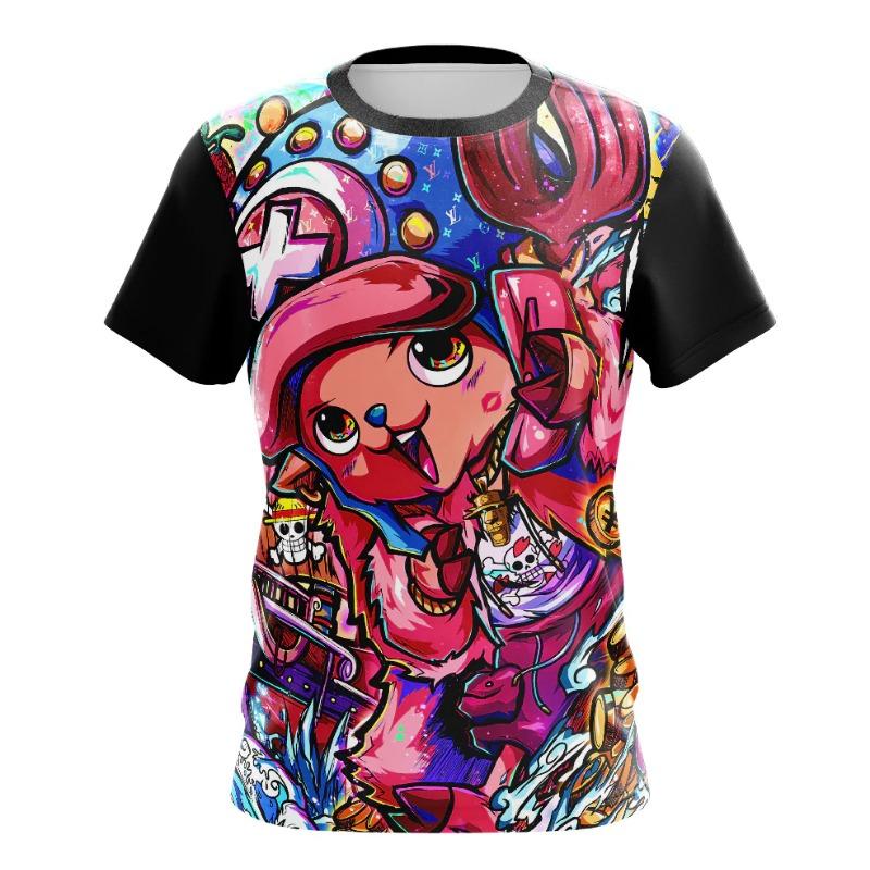 Summer 2026 One Piece Luffy "Five-tier Nika Sun God" Comic-style Trendy 3D Printed Breathable T-shirt for Adults and Children