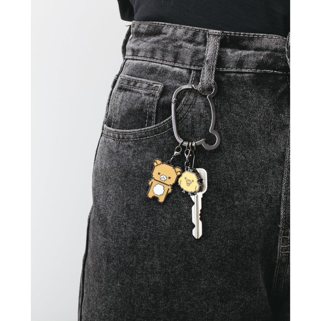 [San-X] Breloc cu carabină pentru copii, Rilakkuma & Kiiroitori suport de chei, Mărime unică