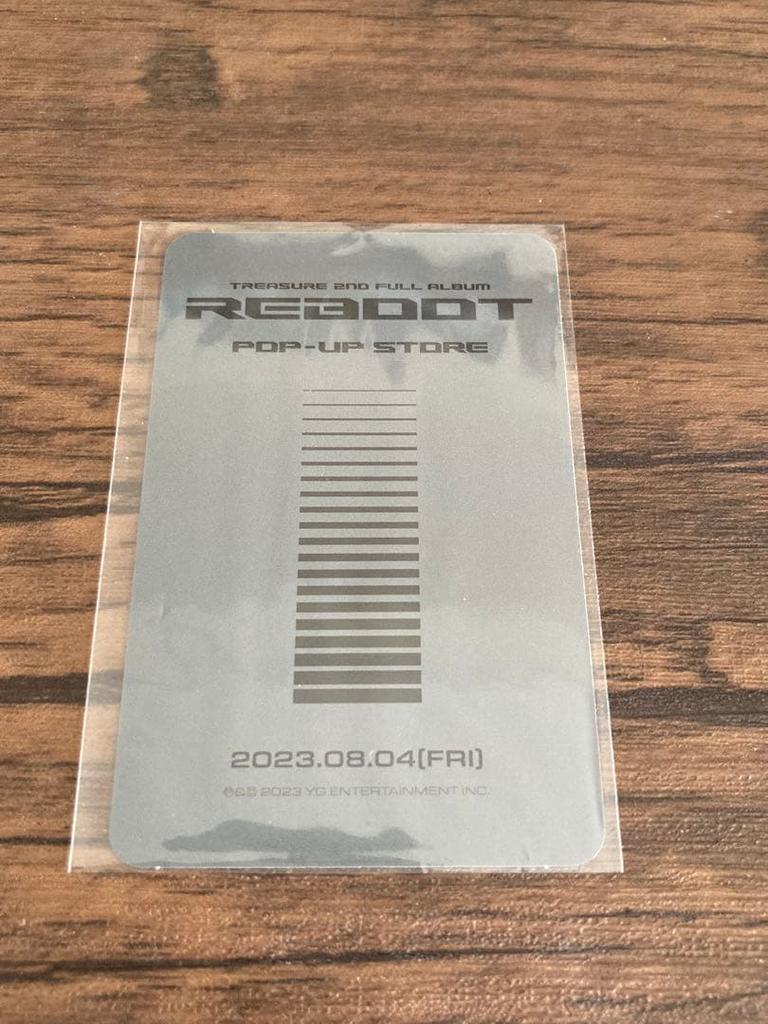 [USED] TREASURE REBOOT Jihoon Trading Card Korea Pop-Up Exclusive
