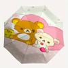 Rilakkuma,Bear Friends Automatic Folding Umbrella Simple 8 Rib Design, Bright Cartoon Pattern, Durable Iron Frame, Suitable For Travel, Outd