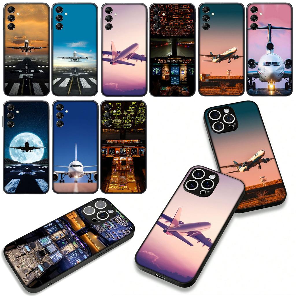 Aircraft Travel SKY Cover for Samsung Galaxy A25 A37 A57 A12 A14 A31 A41 A50 A51 A70 A71 A72 A21S A04 M15 Note 20 9 8 10 Case