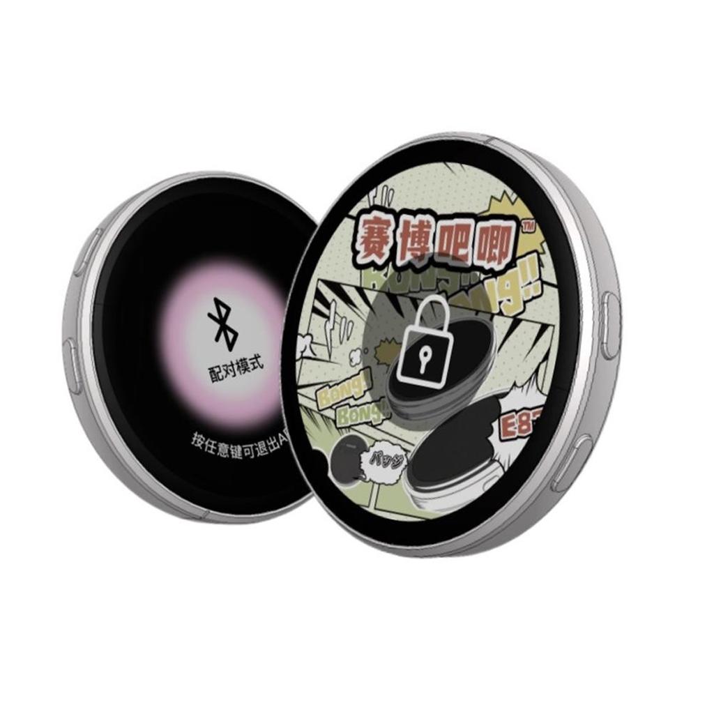 Dynamic Electronic Badge Anime Merchandise Digital Display Badge with Touch Control for Uploading Photos GIFs and Videos