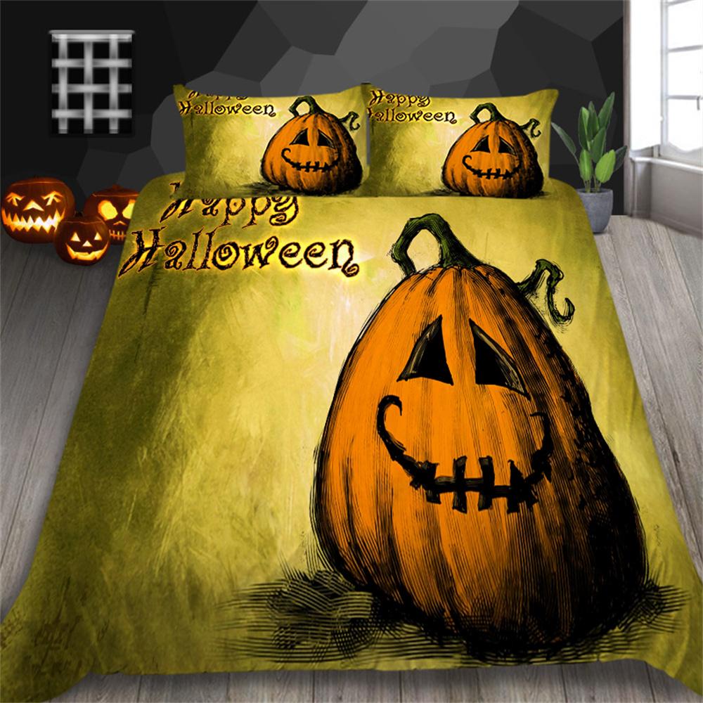 Halloween Duvet Cover Set Fashion Bedding Cover Suit King Size Bedding Teen Adluts Breathable Bedding Cover