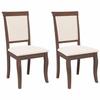 VidaXL Dining Chairs Cushions 2 Pcs Brown Solid Rubberwood, Dining Chair, Chair, Living Room Chair, Chairs At 4102486