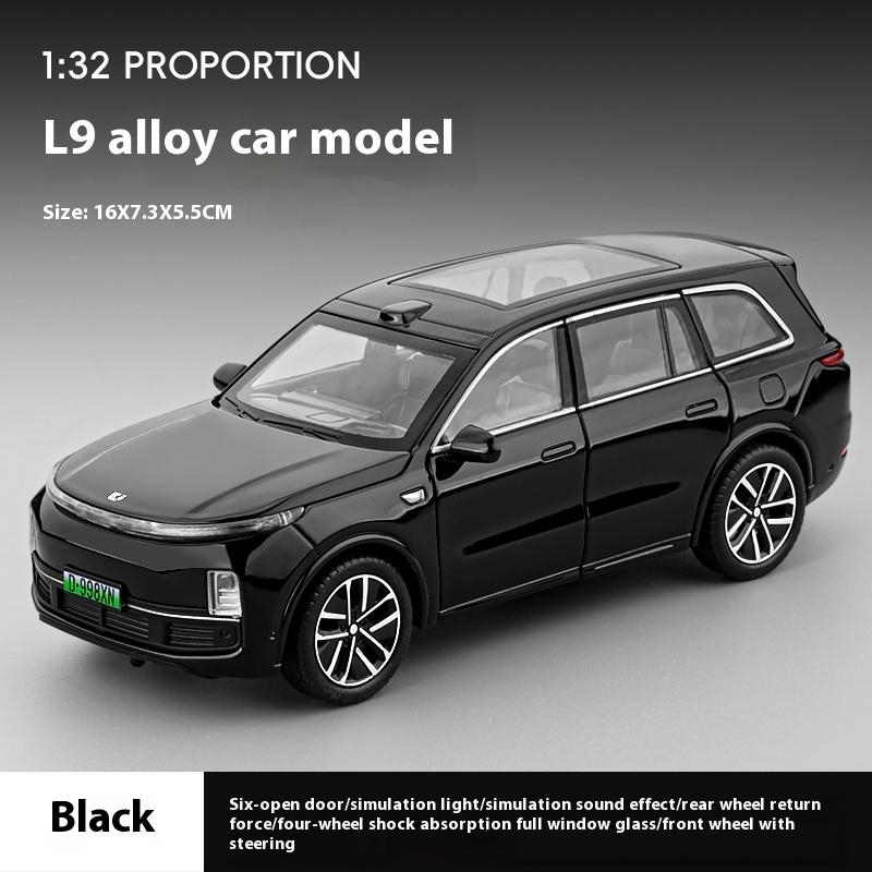 

1:32 LEADING IDEAL L9 New Energy Flagship SUV Alloy Metal Car Model Sound & Light Desktop Collection Hobby Decoration Gifts Boys чорний