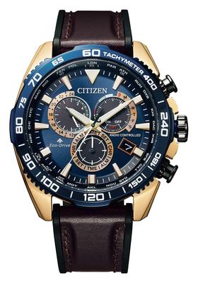 Hodinky CITIZEN PROMASTER Řada LAND Citizen Solární Eco-Drive Rádiově řízené (Modrá/Business/Vodotěsná/Pánská) CB5039-11L Rádiem řízené