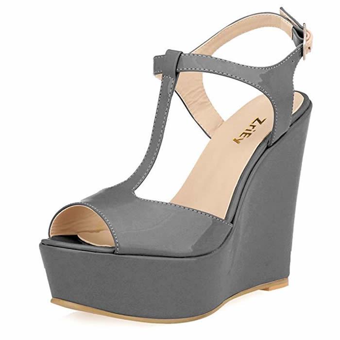 Fashion Women's Open Toe Sandals High Wedge Sexy Club Heel Shoes Dress Shoes Wedding Shoes