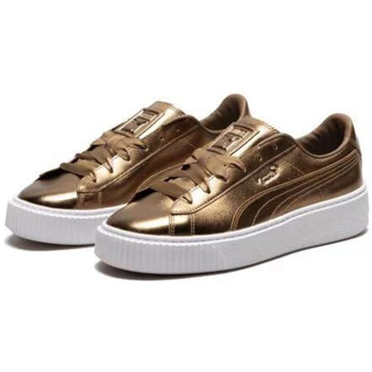 PUMA Basket Platform Luxe 'Gold' Women's 366687-02